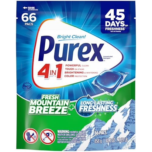 Purex 4-in-1 Laundry Detergent, 66 Pacs