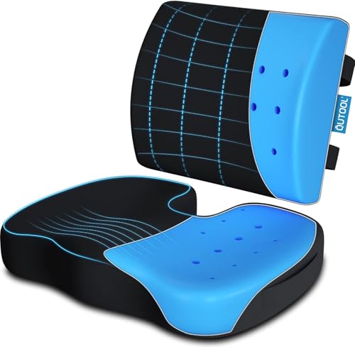 Memory Foam Seat Cushion & Lumbar Support Pillow Deal