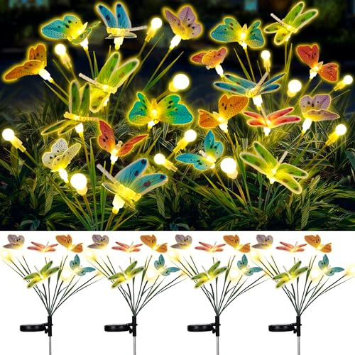 Joedoes Solar Swaying Garden Lights, 4 Pack