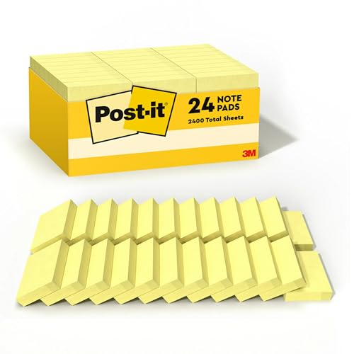 24-Count 100-Sheet Post-it Notes (Canary Yellow, 1-3/8" x 1-7/8")