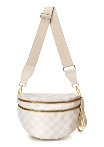 WOOMADA Checkered Crossbody Bag