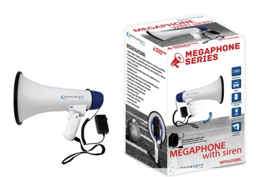 Rechargeable Megaphone with Police Siren