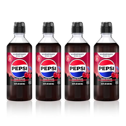 Sodastream Zero Wild Cherry Pepsi & Cream 440ml (4-Pack)
