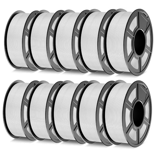 TECBEARS Sunlu White PETG Filament 10KG Bundle