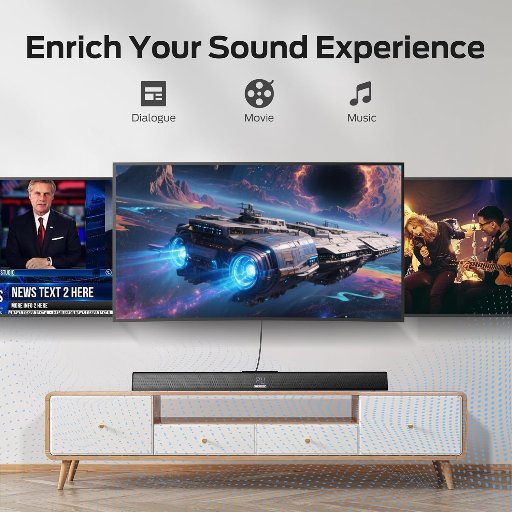 Monster Soundbar SB100 for Smart TV