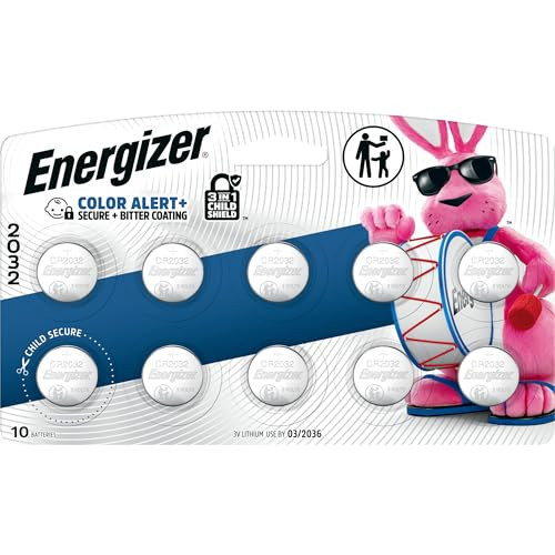 Energizer CR2032 3V Lithium Coin Batteries 10-Pack