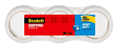 Scotch Heavy Duty Shipping Packing Tape - 3 rolls