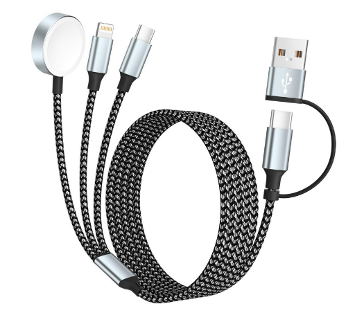 5' Travel 3-in-2 Charging Cable