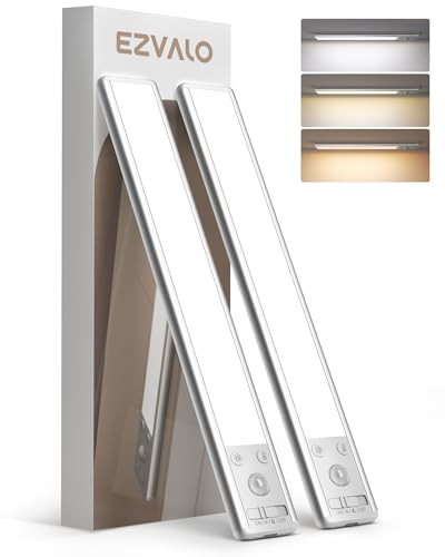 2-Pack Wireless Rechargeable Motion Sensor LED Under Cabinet Lights