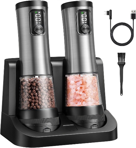 Electric Salt Pepper Grinder Set
