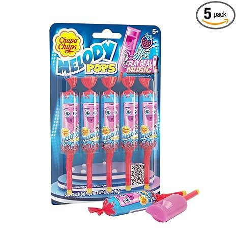 Chupa Chups Melody Whistle Lollipops 5-Count