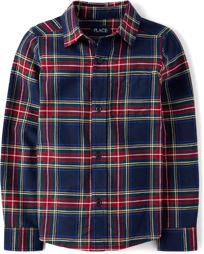 The Children's Place Boys' Long Sleeve Poplin Shirt