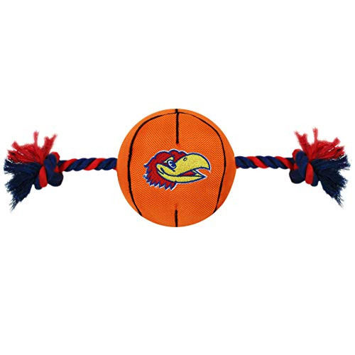 Pets First NCAA Kansas Jayhawks Basketball Rope Toy