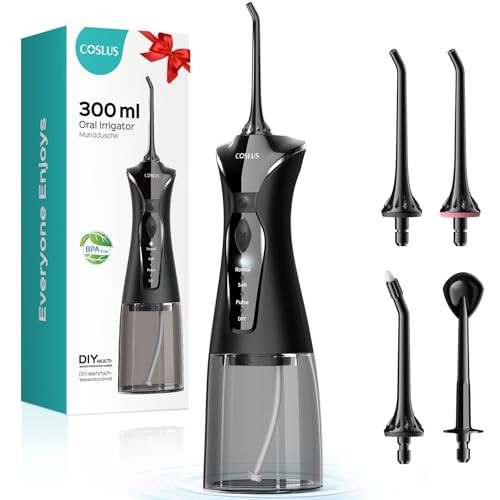 COSLUS 300ml Cordless Water Dental Flosser Pick