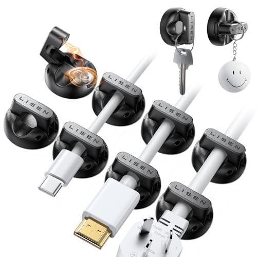 Lisen Cord Organizer Magnetic Cable Clips 10-Pack