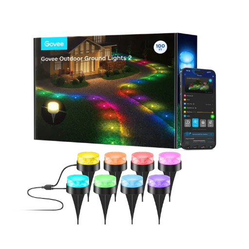 Govee Outdoor Ground Lights 2 (100ft, 30 Lights)