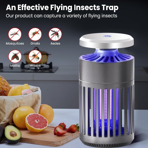Indoor Insect Trap with Suction and Electric Grid