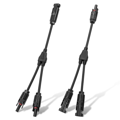 ECO-WORTHY Solar Connectors Y Branch Parallel PV Adapter Cable Wire Plug Tool Kit