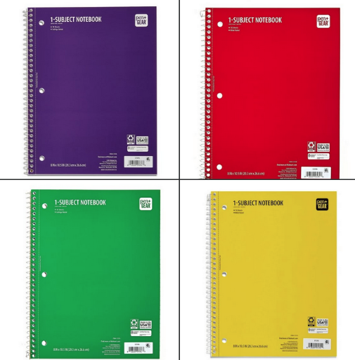 Pen+Gear 1-Subject Notebook, 70 Sheets