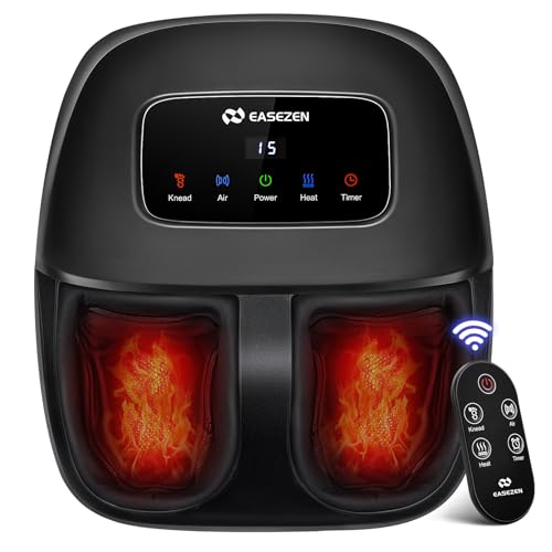 EaseZen Shiatsu Deep Kneading Foot Massager w/ Heat & Remote
