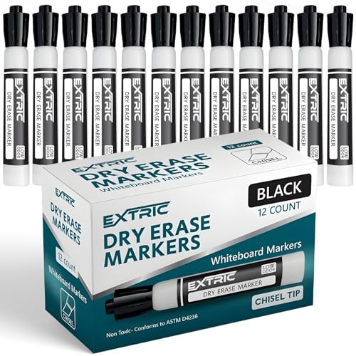 12-Pack Chisel Tip Dry Erase Markers