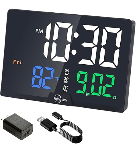 Digital Alarm Clock with Large Number LED Display