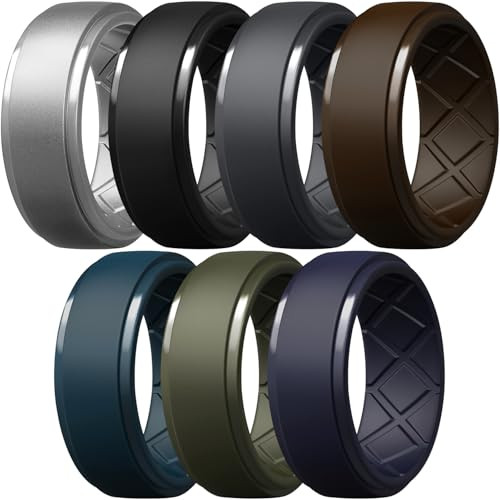 Egnaro 10MM Wide Men's Silicone Rings