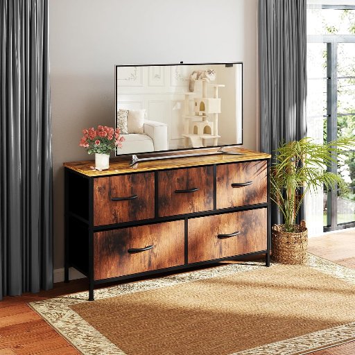 Sweetcrispy 5 Fabric Drawers Dresser
