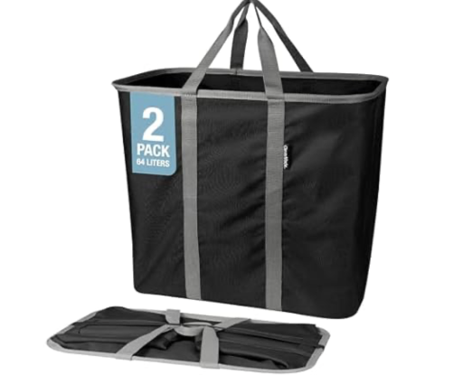 2 Pack 64L CleverMade Collapsible Laundry Caddy