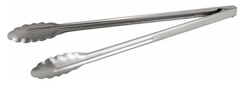 Winco Coiled Spring Heavyweight Stainless Steel Utility Tong