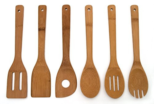 Lipper International Bamboo Wood Kitchen Tools Set