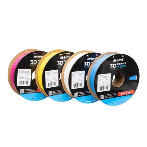 Inland CMYW Colors PLA+ Multi Color Filament