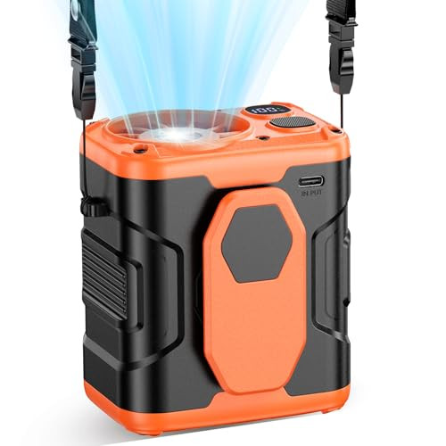 Portable Waist Fan Clip On with 10000mAh Battery
