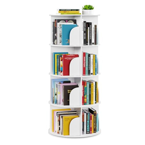 SpaceAid 4-Tier Rotating Bookshelf