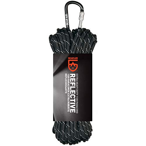 GEAR AID 1100 Reflective Paracord and Carabiner