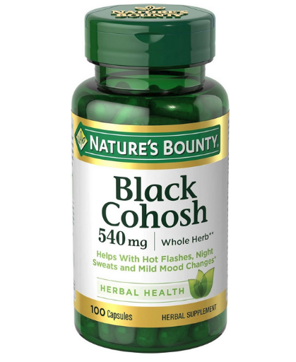 Nature's Bounty Black Cohosh Root Supplement, 540 mg, 100 Capsules