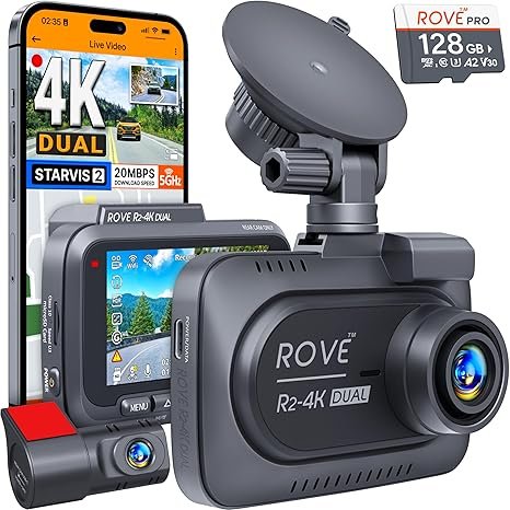 ROVE R2-4K DUAL Front & Rear Dash Cam