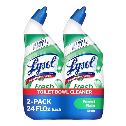 Lysol Toilet Bowl Cleaner Gel Forest Rain Scent, 2 Pack, 24oz