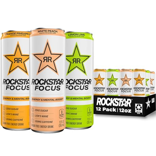 Rockstar Focus Energy Drinks 12-Pack, 12 Fl. Oz.