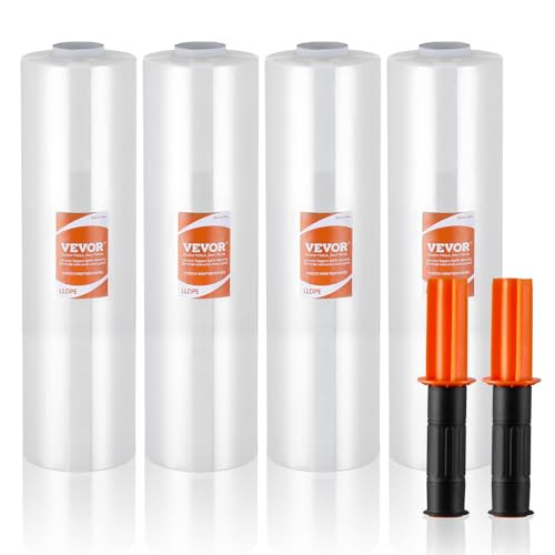 Vevor Heavy Duty Shrink Film Stretch Wrap Roll 4-Pack