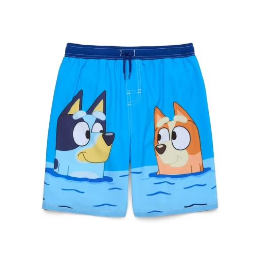 Bluey Boys' Graphic Swim Trunks with UPF 50+