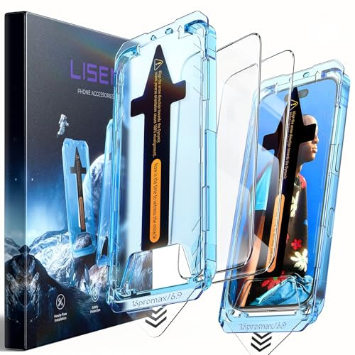 LISEN 2 Pack iPhone 16 Pro Max Screen Protector