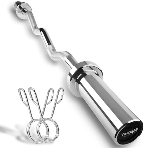 Yes4All Metal Olympic Barbell Curl Bar 200 lbs