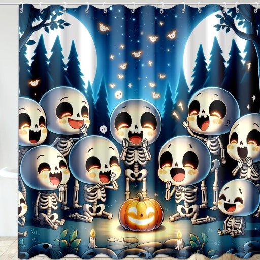 Halloween and Christmas Shower Curtain