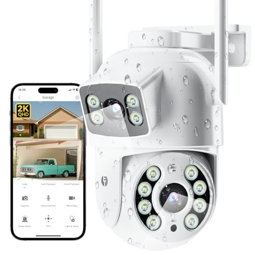 Dual Lens Security Cameras Wireless Outdoor
