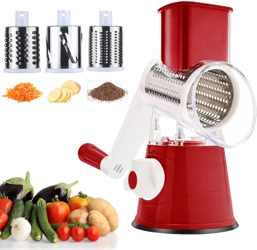 Kitchen Cheese Grater Hand Crank with 3 Blades