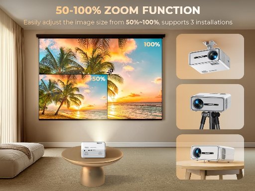 Projector with WiFi and Bluetooth