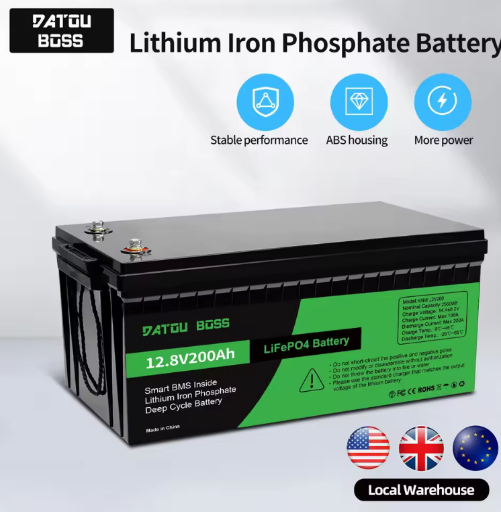 DATOUBOSS 12V Lithium Battery 200AH LiFePO4 with BMS