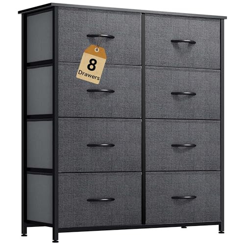 YITAHOME Tall Dresser with 8 Fabric Drawers