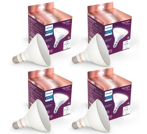 Philips 120-Watt Equivalent LED Smart Wi-Fi Tunable White Light Bulb 4-Pack
